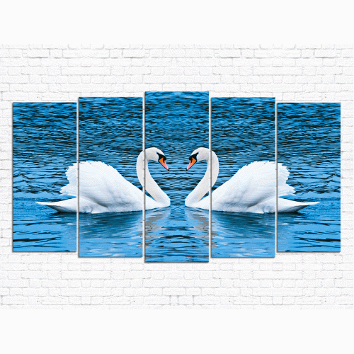 Модульная картина Лебеди № 005Ж